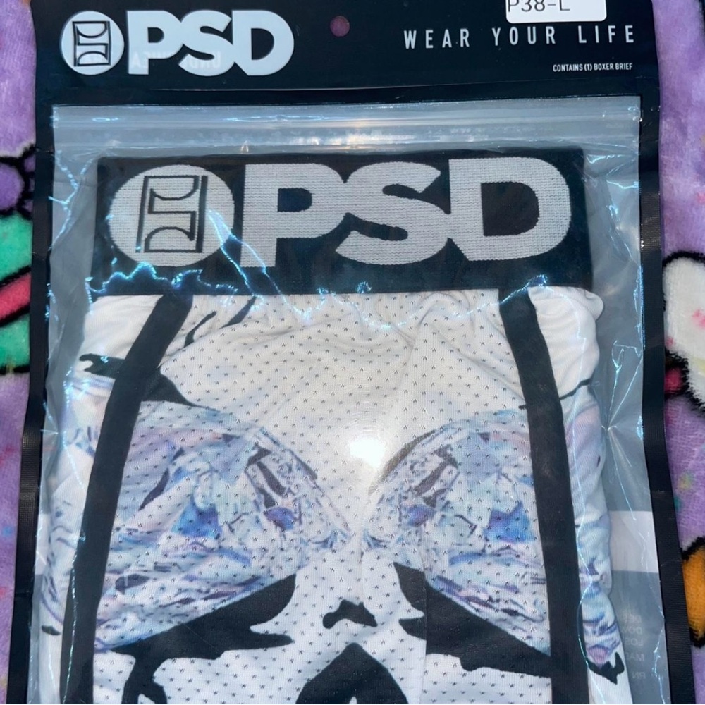 PSD Men's Black and White Graphic Boxer Briefs